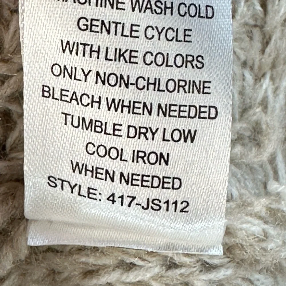 OHMG Long Cut Out Sleeve Open Front Cardigan Sweater - Cream - size XL